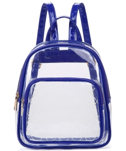 Fashion Quilt See Thru Backpack CL1002 ROYAL BLUE